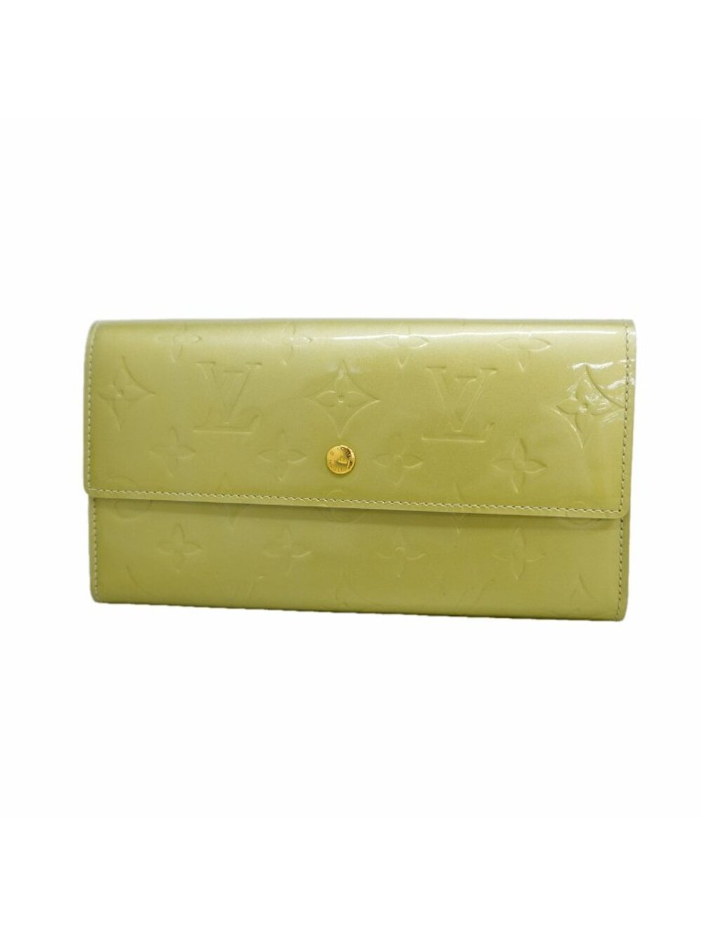 Louis Vuitton Trifold Wallet Vernis Porte Tresor International Gray